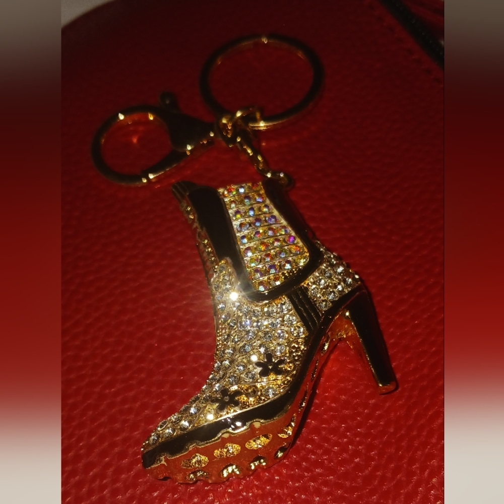 Jeweled Cowboy Boot Keychain